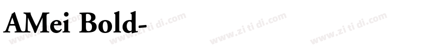 AMei Bold字体转换